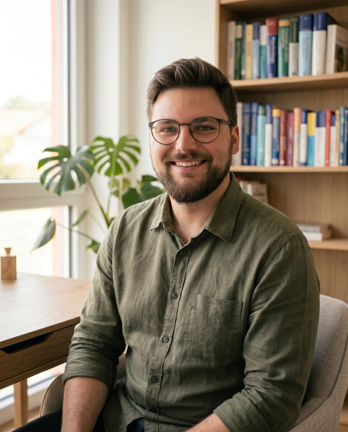 PhDr. Josef Šupík ve své kanceláři na Praze 6